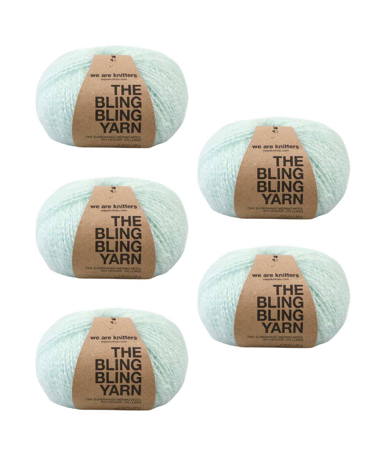 Pack de 5 Ovillos de Bling Bling Yarn