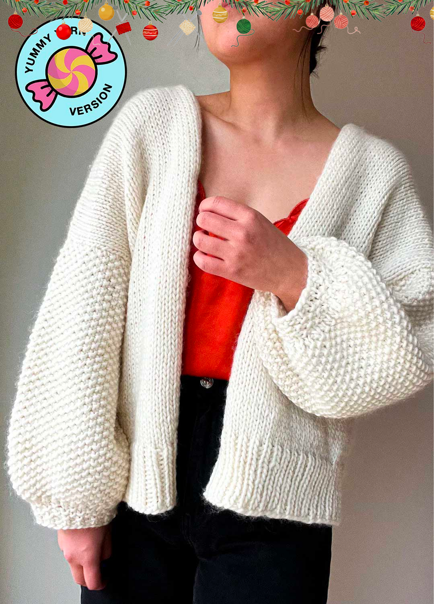 Kobe Cardigan WAK Edition x November Knits Kit - Yummy Version