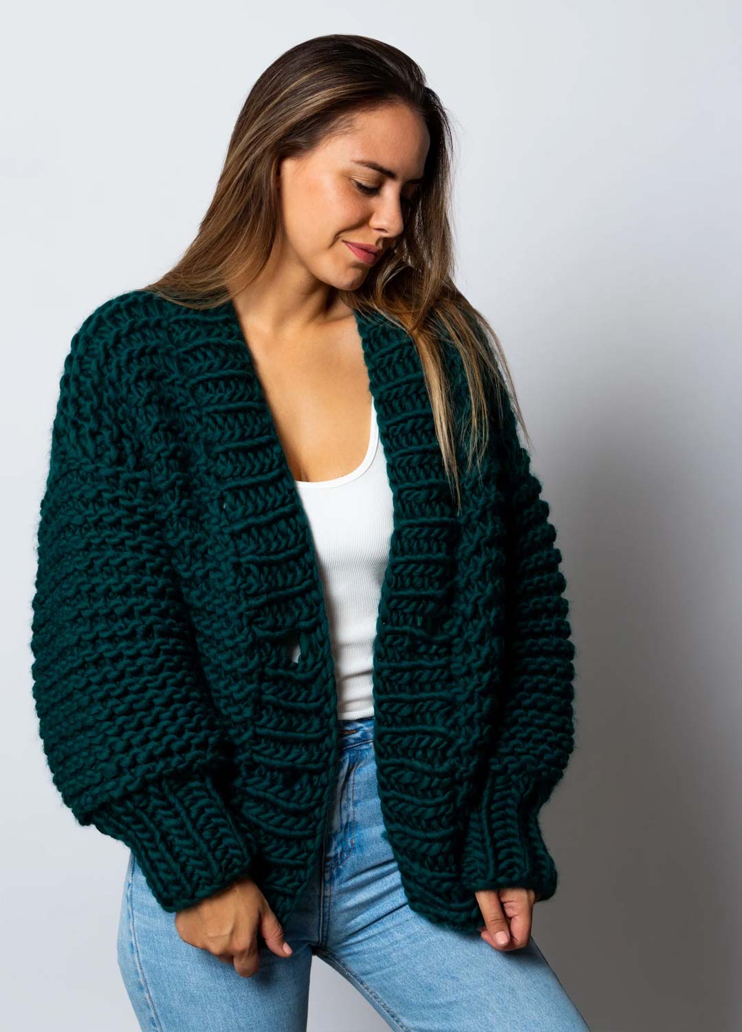 Avocado Cardigan Kit - Yummy Yarn Version