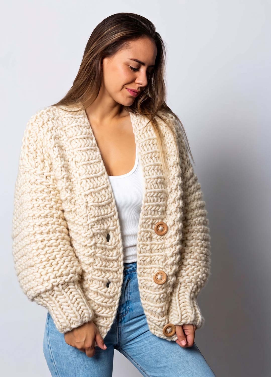 Avocado Cardigan Kit - Yummy Yarn Version