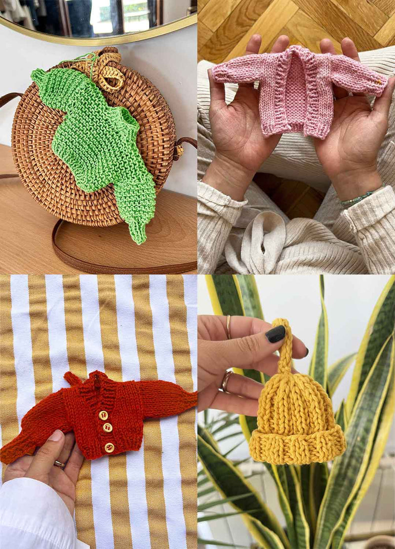 Micro Knit Charms Bundle - Make 4 tiny knits!
