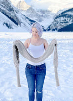 Easy Eyelet Sweater Scarf x @knitatude Kit - Yummy Yarn Fine Version