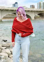 Easy Eyelet Sweater Scarf x @knitatude Kit - Yummy Yarn Fine Version