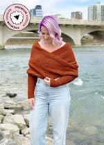 Easy Eyelet Sweater Scarf x @knitatude Kit - Petite Premium Version