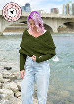Easy Eyelet Sweater Scarf x @knitatude Kit - Petite Premium Version