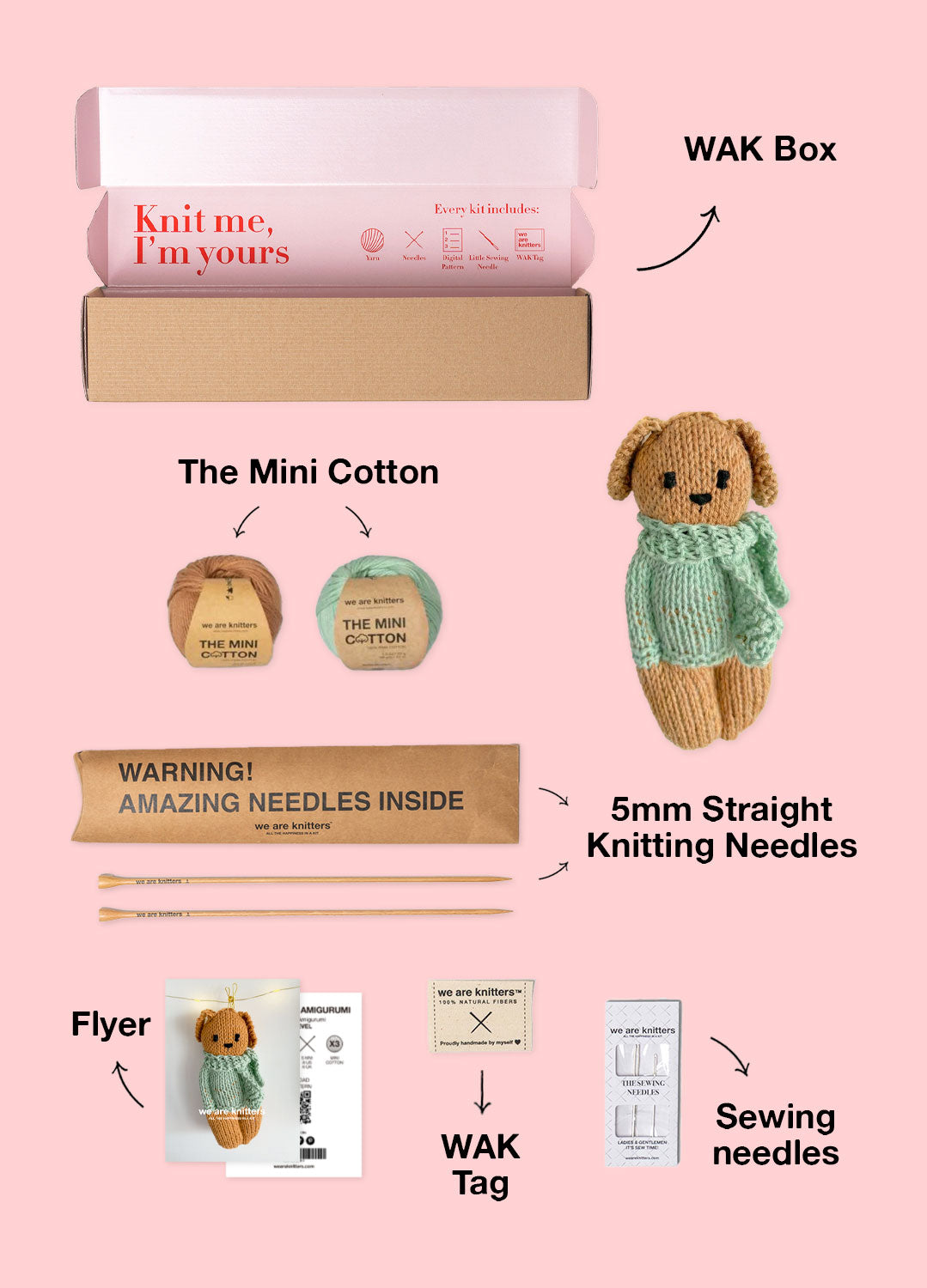The Knitty Dog - Easy Mini Knitted Dog Kit