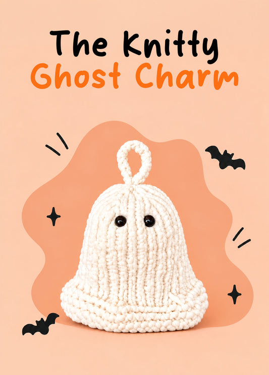 El amuleto fantasma Knitty – Kit fácil para tejer un fantasma
