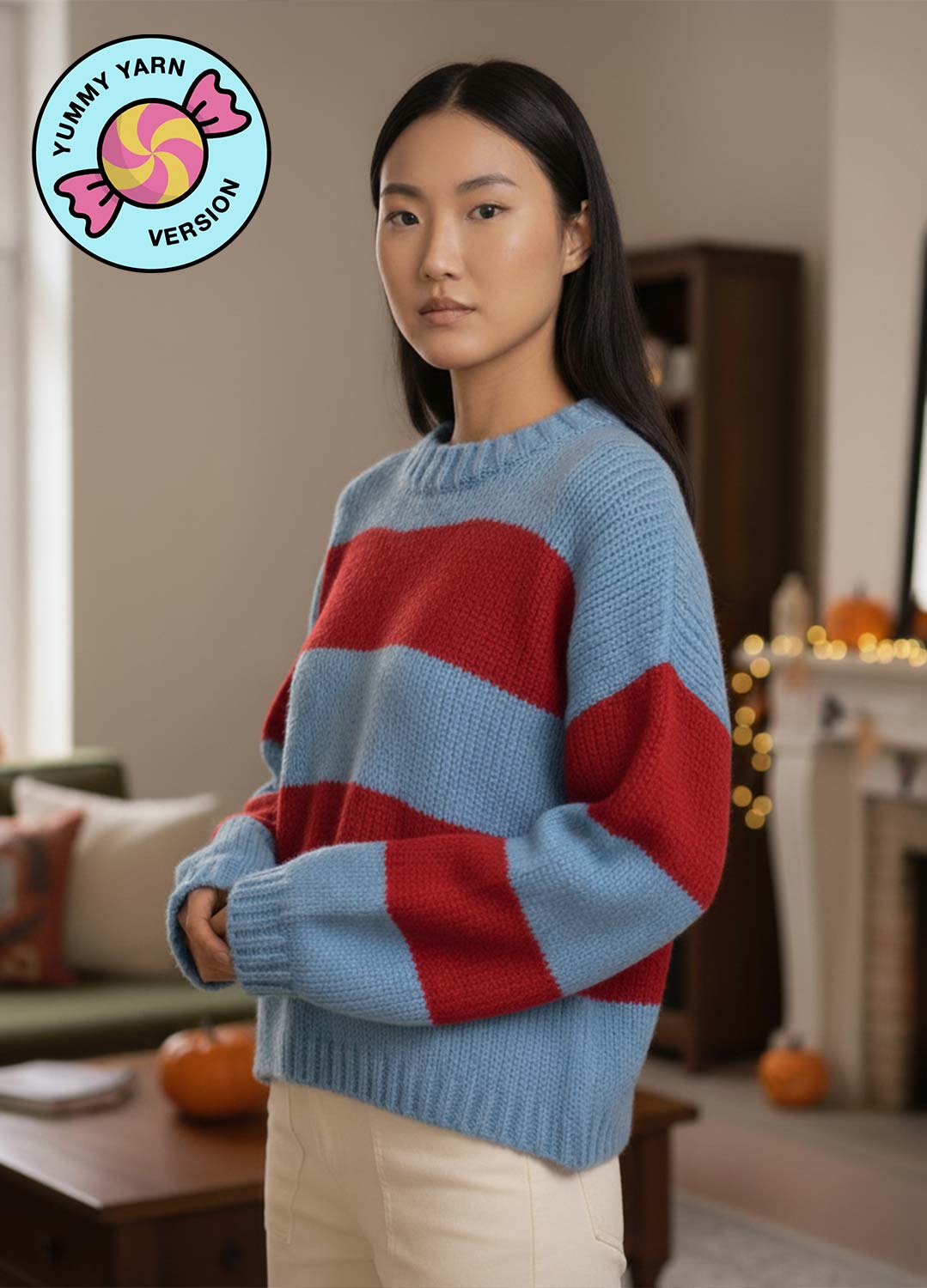 Liquidambar Sweater Kit - Yummy Yarn Fine Version