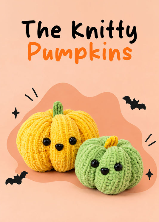 Las calabazas Knitty – Kit fácil para tejer calabazas