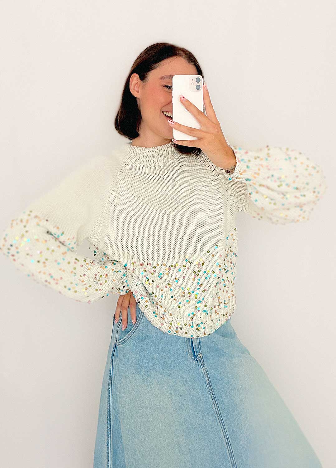 The Rainbow Dancing Queen Sweater Kit x @paula.on.knits
