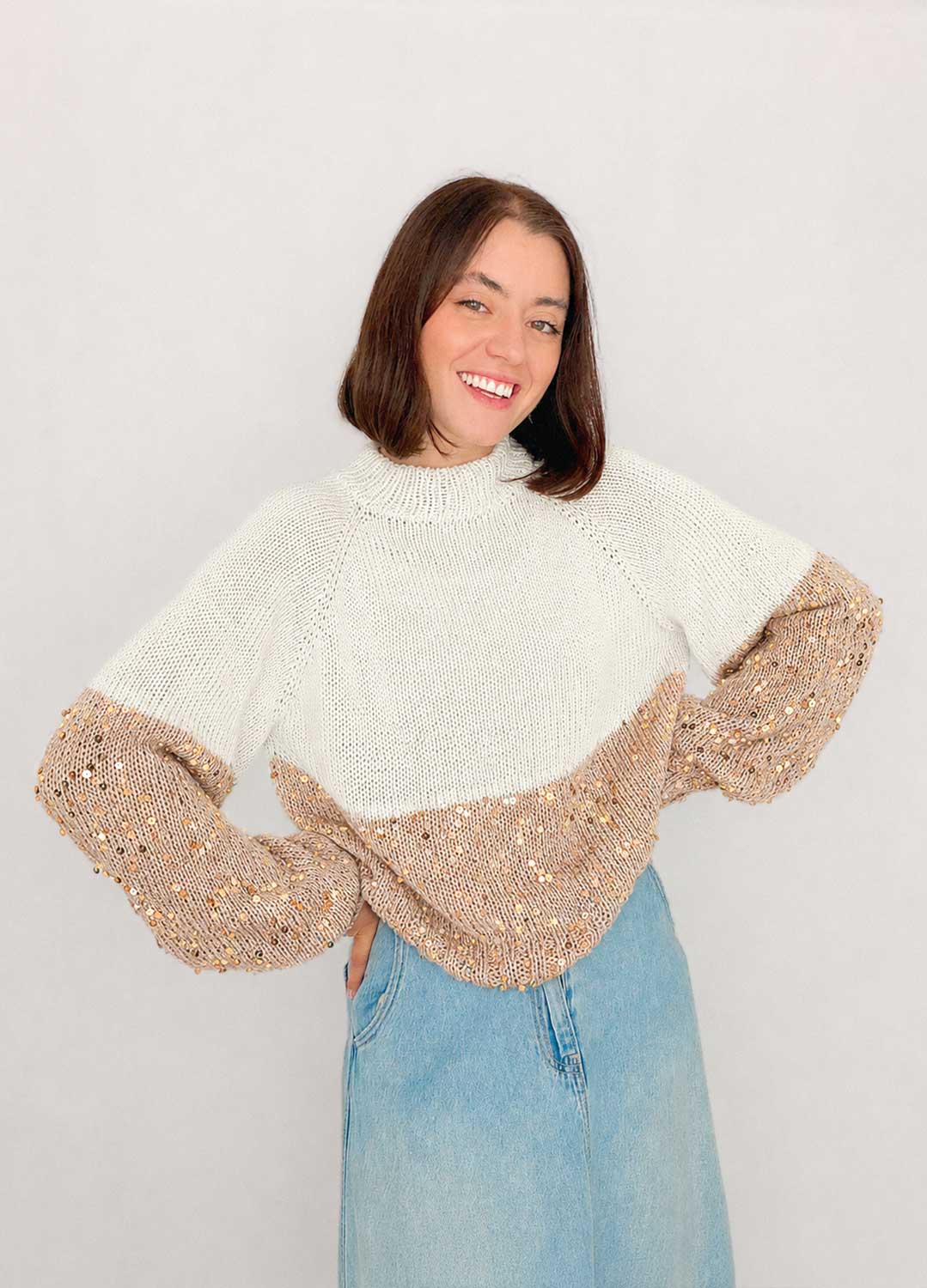 The Rainbow Dancing Queen Sweater Kit x @paula.on.knits