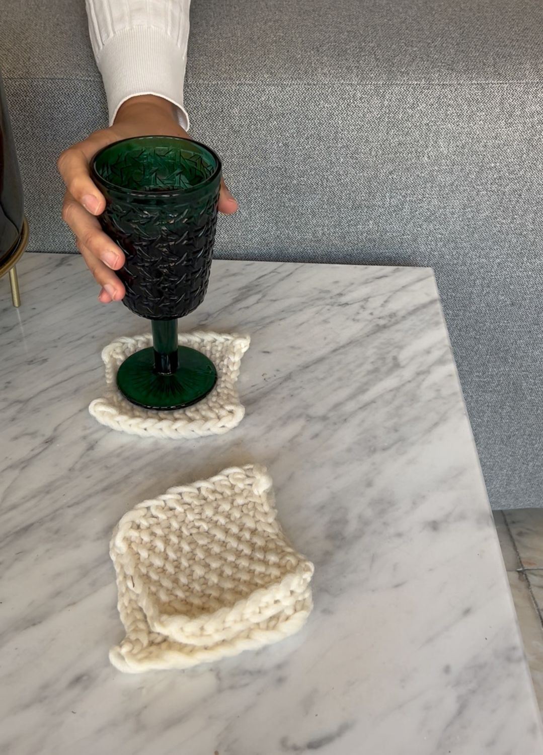 Stitch Sampler Kit: Learn The Basics Knitting Kit - Make your first Placemat & Coasters - Premium Version