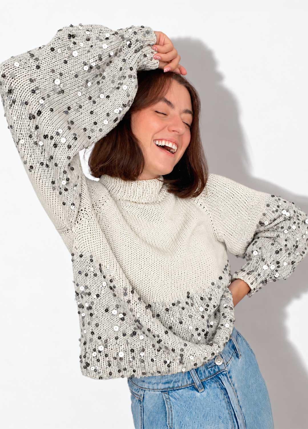 The Rainbow Dancing Queen Sweater Kit x @paula.on.knits