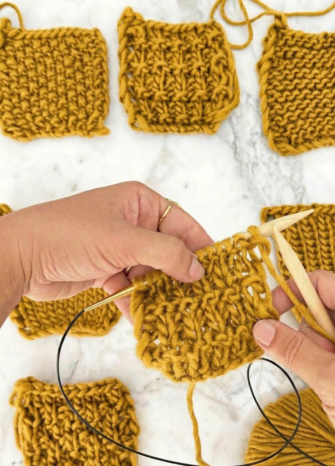 Placemat & Coaster - Beginner Sampler Kit - Learn The Basics Knitting Kit